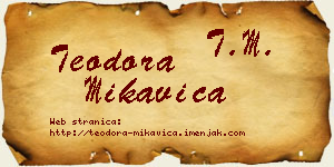 Teodora Mikavica vizit kartica